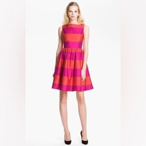 Kate Spade Celina dress, pink and orange stripe. Size 8